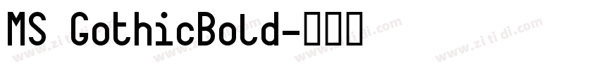 MS GothicBold字体转换